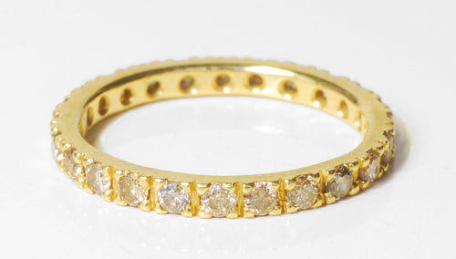 Champagne Diamond 18k Gold Ring