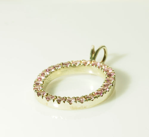 Pink Sapphire Pendant set in Sterling Silver