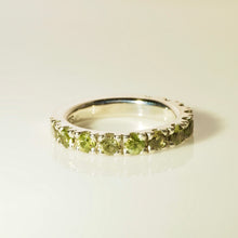Load image into Gallery viewer, Green Sapphire Ring in Sterling Silver