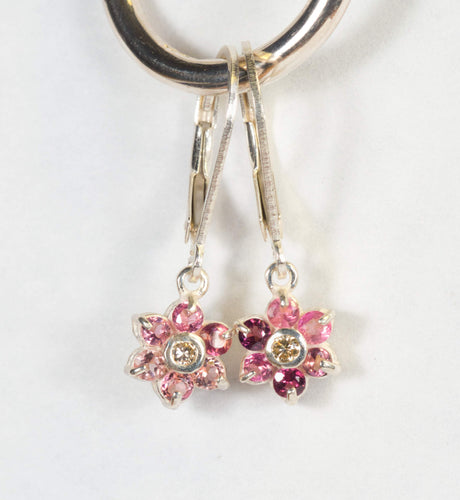 Pink Tourmaline Earrings in Sterling Silver