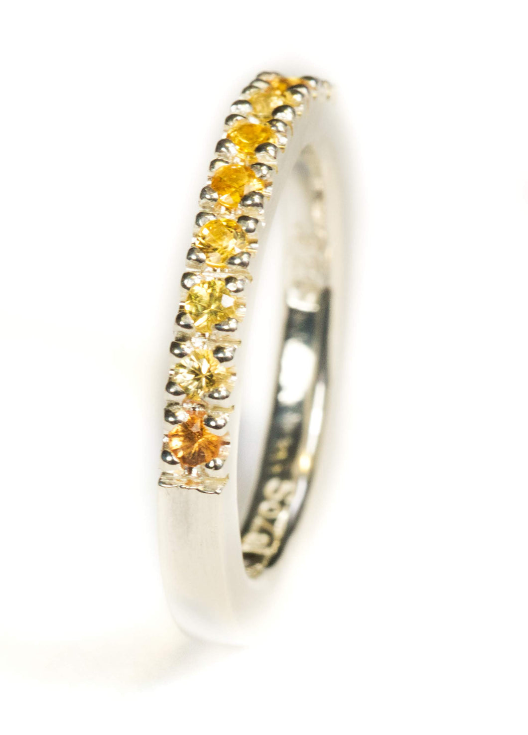 Natural Certified Peach Light Yellow Sapphire Engagement Ring 18k Gold  Diamond - petersuchyjewelers